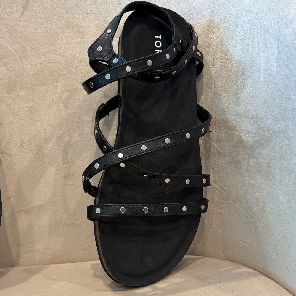Torrid Black Studded Strappy Sandals 9.5 W NWOT - Picture 4 of 5